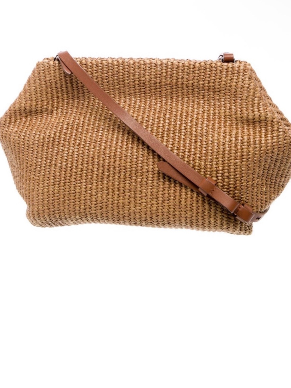NWT Brunello Cucinelli - Small raffia effect crossbody bag - Picture 2 of 7